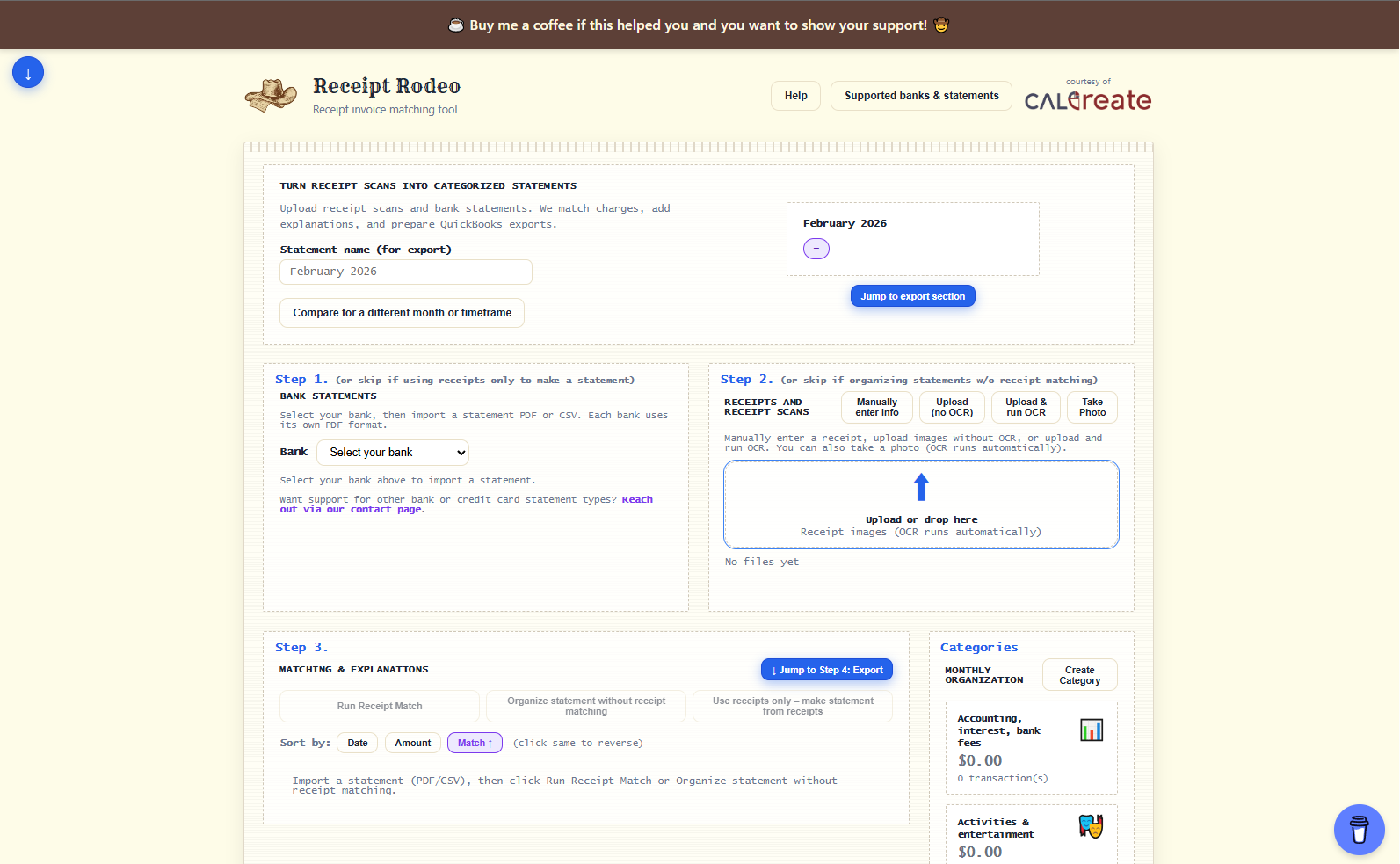 Receipt Rodeo application