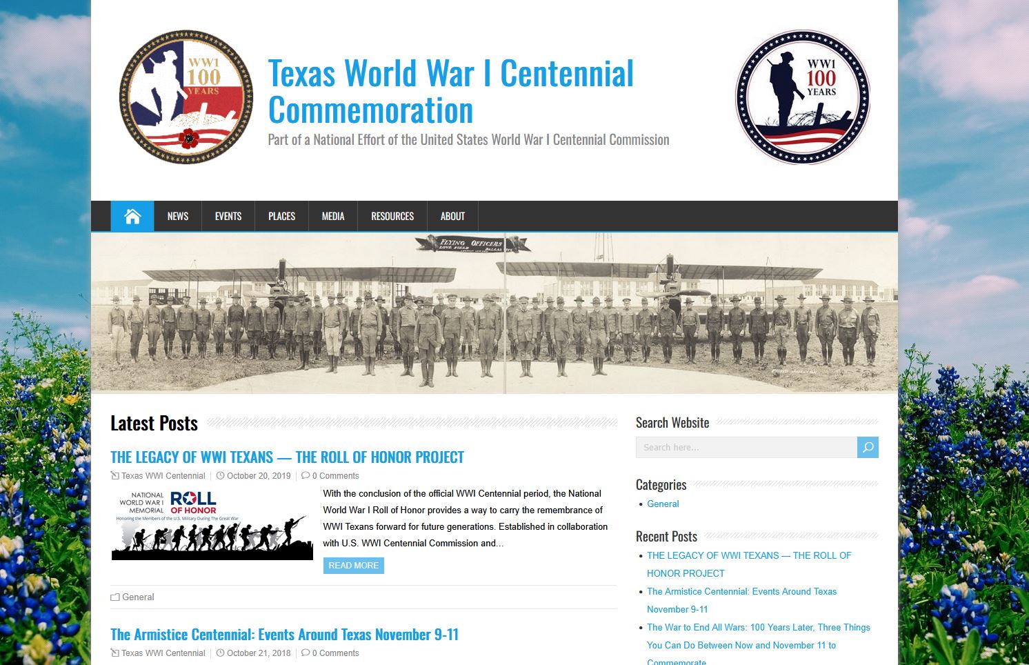 Texas WWI Centennial website